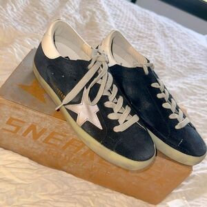 Navy Suede Superstar Sneaker - Golden Goose